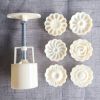 Plastic Mooncake Mold Hand-Press Flower Shaped Cookie Mold 6Pcs/set 50g DIY Baking Tool Pressed Fondant Cookie Moon Cake Cutter