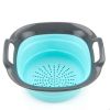 Silica gel folding fruits and vegetables washing filter basket fruits and vegetables decorative basket
